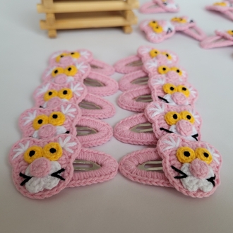 Pembe Panter Çıtçıt Toka (1 çift)