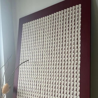 Doku Vuruşları (Bordo Zeminde Krem)