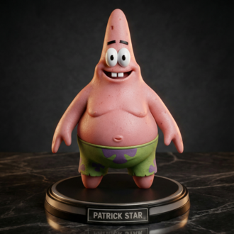 Patrick Star – Dekoratif 3D Figür
