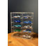 10lu Kapaklı Pleksi 1/64 Hot Wheels Diecast Model Araç Sergileme Rafı