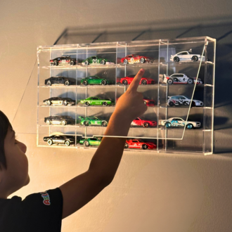 20’li Kapaklı Pleksi 1/64 Hot Wheels Araba Rafı