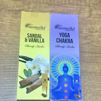 aromatika 2li set (Yoga Chakra ve Sandal & Vanilya Dhoop Tütsüsü)