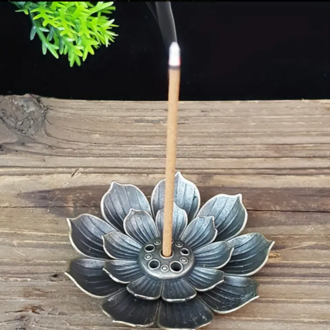 Metal Lotus Çiçek Tütsülük