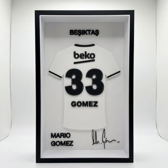MARİO GOMEZ - BEŞİKTAŞ İMZALI FORMA MASA SÜSÜ