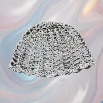 Gümüş Mesh Skull Cap