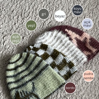 Star Mohair Brushed Beanie
