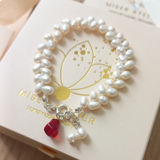 PETAL GÜMÜŞ KLİPSLİ NAR BİLEKLİK