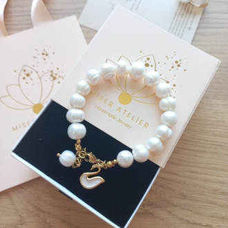 ' Pearly Swan ' İnci Bileklik