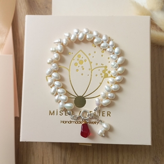 PETAL GÜMÜŞ KLİPSLİ NAR BİLEKLİK