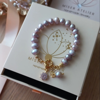 'ADEN PLUS VIOLET' İNCİ BİLEKLİK 