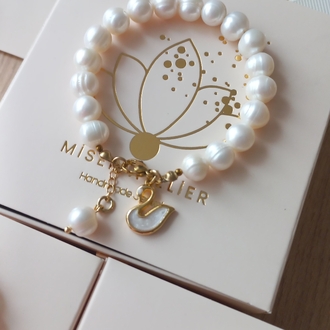 ' Pearly Swan ' İnci Bileklik