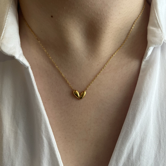 Minimal Kalp Kolye | Çelik