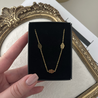 Fatma Ana Eli Motifli Choker I Çelik