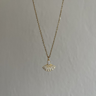 Mini Yelpaze Kolye | Çelik