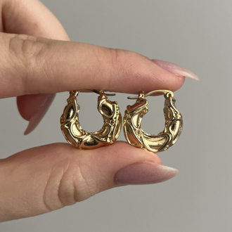 Vintage İşlemeli Hoops Küpe | Xuping