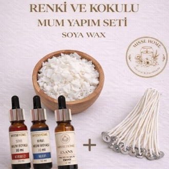 Soya Wax Mum Yapım Seti (Colour Candle)