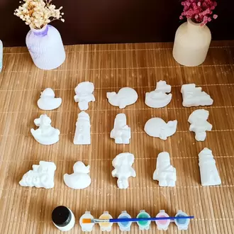 15 Adet (3D) Sevimli Farklı Figürlü Taş Boyama Seti Çocuk Gelişimi Etkinlik