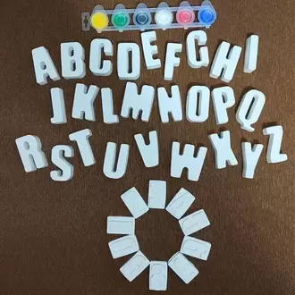 36 Adet (3D) Harf ve Sayılar Taş Boyama Figür Çocuk Gelişimi Boyama Etkinlik