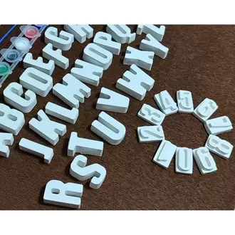 36 Adet (3D) Harf ve Sayılar Taş Boyama Figür Çocuk Gelişimi Boyama Etkinlik