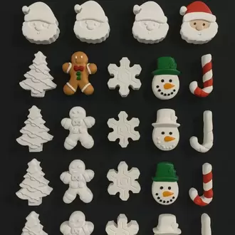 28 Adet (3D) Noel, Yılbaşı, Kış, Christmas Taş Boyama Figür Çocuk Gelişimi