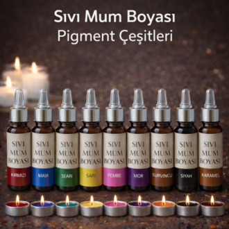 Sıvı Mum Boyası Likit Boya Sıvı Pigment, Hobi ve Mum Yapma Malzemesi