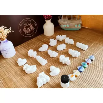15 Adet (3D) Sevimli Farklı Figürlü Taş Boyama Seti Çocuk Gelişimi Etkinlik