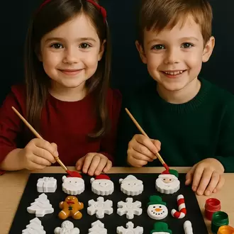 28 Adet (3D) Noel, Yılbaşı, Kış, Christmas Taş Boyama Figür Çocuk Gelişimi