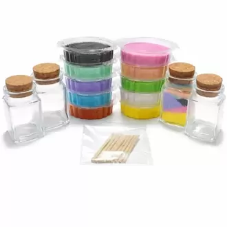 Çocuklar İçin 24 Parça Eğlenceli Mum Yapım Aktivite Seti, Kids Funny Candle Kit