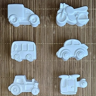 6 Adet (3D) Sevimli Taşıtlar Figürlü Taş Boyama Seti Çocuk Gelişimi Etkinlik