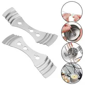 10 Adet Metal Mum Fitil Tutucu ve Dengeleyici, Mum Fitil Tutacağı-Candle Wick Holder