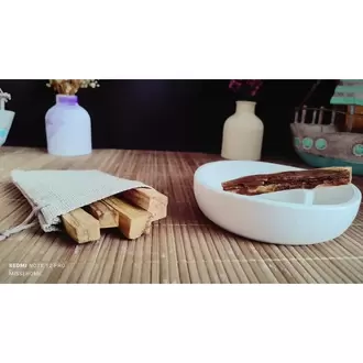 Palo Santo Tütsü Seti – 4 Adet Palo Santo (30-35 gr) ve Palo Santo Tütsülük (Beyaz) - Peru