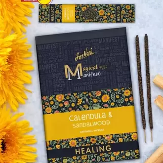 Sandal&Aynı Sefa Sree Vani Magical Manifest Sanatsal Doğal El Yapımı Kalite Tütsü ( 6 Adet)