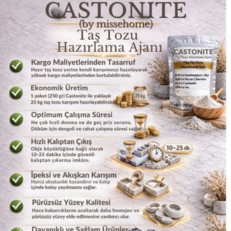 Castonite Taş Tozu Hazırlama Ajanı (Hızlı Donan Güçlü Formül)
