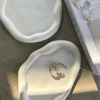 Bulut görünümlü 2 li dekoratif tabak