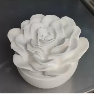 Dekoratif Gül Desenli Kapaklı Kutu
