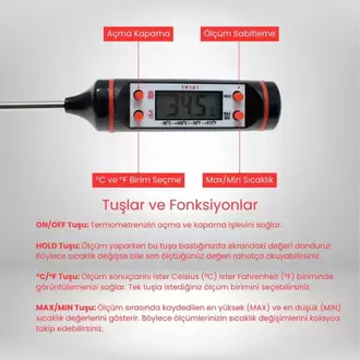 Dijital Mum Termometresi, Isı Ölçer