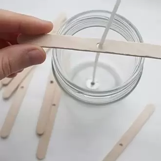 10 Adet Ahşap Mum Fitil Tutucu ve Dengeleyici, Mum Fitil Tutacağı-Candle Wick Holder