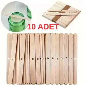 10 Adet Ahşap Mum Fitil Tutucu ve Dengeleyici, Mum Fitil Tutacağı-Candle Wick Holder