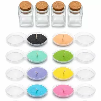 Çocuklar İçin 24 Parça Eğlenceli Mum Yapım Aktivite Seti, Kids Funny Candle Kit