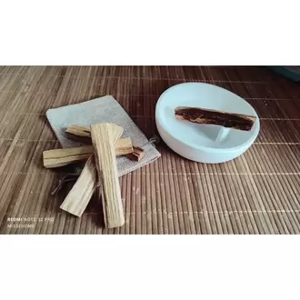 Palo Santo Tütsü Seti – 4 Adet Palo Santo (30-35 gr) ve Palo Santo Tütsülük (Beyaz) - Peru
