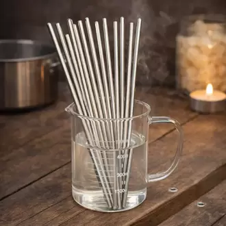 Profesyonel Metal Karıştırma Çubuğu 2’li Set – 225 mm Isıya Dayanıklı Karıştırıcı