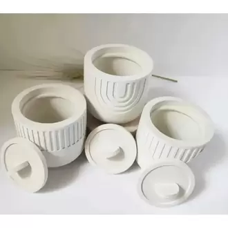 DEKORATİF KAPAKLI BETON ORGANİZER KUTU