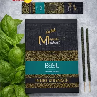 Fesleğen Sree Vani Magical Manifest Sanatsal Doğal El Yapımı Premium Kalite Tütsü ( 6 Adet)