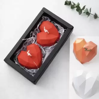 Elmas Kalp Silikon Mum Kalıbı