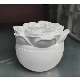 Dekoratif Gül Desenli Kapaklı Kutu