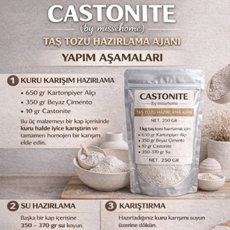Castonite Taş Tozu Hazırlama Ajanı (Hızlı Donan Güçlü Formül)