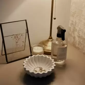 Dekoratif Pinterest Tabak Yuvarlak Tırtıklı Beton Kase Şekerlik