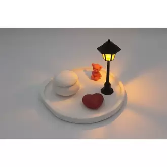 Dekoratif Hediyelik Kokulu Mum Ve Takı Tabağı Seti