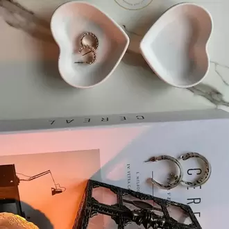 Kalp Görünümlü 2 li Dekoratif Tabak