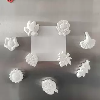 Buzdolabı Süsü Çiçekli Magnet, 9 Adet Farklı Desenlerde Mıknatıslı Fotoğraf Tutucu Magnet